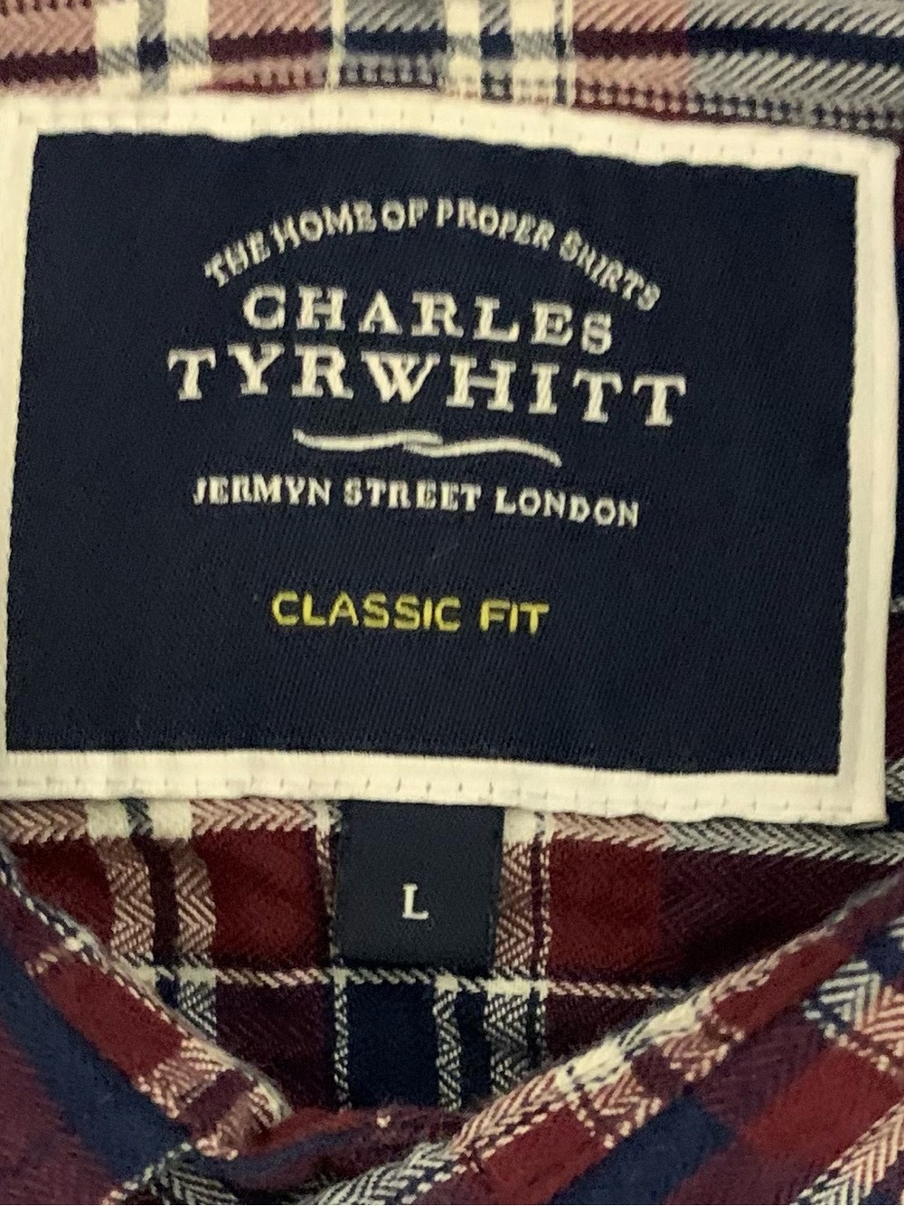 CHARLES TYRWHITT LS Classic Fit All Cotton Flannel Shirt - Picture 3 of 7